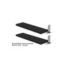 Kit 2 Prateleiras Suporte Embutido 90x25x4 cm Preta - Conceito - 4