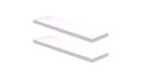 Ver imagem 1 de Kit 2 Prateleiras Suporte Embutido 90x25x4cm Branca - Conceito