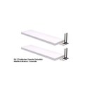 Ver imagem 3 de Kit 2 Prateleiras Suporte Embutido 90x25x4cm Branca - Conceito
