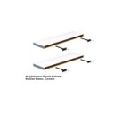 Ver imagem 5 de Kit 2 Prateleiras Suporte Embutido 90x25x4cm Branca - Conceito