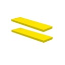 Ver imagem 1 de Kit 2 Prateleiras Suporte Embutido 90x25x4cm Amarela - Conceito