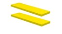Ver imagem 1 de Kit 2 Prateleiras Suporte Embutido 90x25x4cm Amarela - Conceito