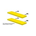 Ver imagem 5 de Kit 2 Prateleiras Suporte Embutido 90x25x4cm Amarela - Conceito