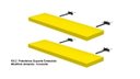Ver imagem 5 de Kit 2 Prateleiras Suporte Embutido 90x25x4cm Amarela - Conceito