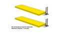 Ver imagem 3 de Kit 2 Prateleiras Suporte Embutido 90x25x4cm Amarela - Conceito