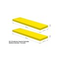 Ver imagem 6 de Kit 2 Prateleiras Suporte Embutido 90x25x4cm Amarela - Conceito