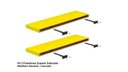 Ver imagem 4 de Kit 2 Prateleiras Suporte Embutido 90x25x4cm Amarela - Conceito