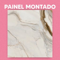 Papel de Parede Painel 3D Mármore Calacata Polido 2M Revestimento Pedra Requinte Auto Colante - 3