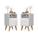 Ver imagem 4 de Mesa de Cabeceira Retrô Pés Palito - Pop - Varias Cores - Branco