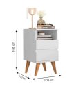 Ver imagem 3 de Mesa de Cabeceira Retrô Pés Palito - Pop - Varias Cores - Branco