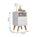 Ver imagem 3 de Mesa de Cabeceira Retrô Pés Palito - Pop - Varias Cores - Branco