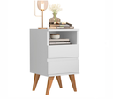 Ver imagem 1 de Mesa de Cabeceira Retrô Pés Palito - Pop - Varias Cores - Branco