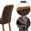 Ver imagem 5 de Mesa de Jantar Copper 180cm Tampo MDF Vidro Canto Copo com 6 Cadeiras Madeira Athenas