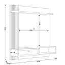 Ver imagem 4 de Painel para Tv 55 Pol com Bancada Suspensa Sollare L05 Freijó Off White - Lyam Decor