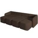 Ver imagem 6 de Sofá Cama para Sala de Estar 5 Lugares 436cm Montserrat K01 Veludo Marrom - Lyam Decor