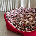 Ver imagem 3 de Cama para Cachorro Toca Quadrada em Corino + Poliéster Rosa Média (m) 40 X 40 X 40 Cm