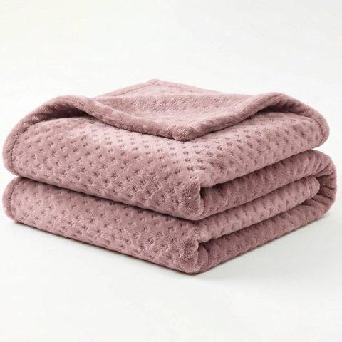Manta Queen Flan Soft Texturizada Rosa 260g/m² Rosa - 1 Peça - 100% Poliéster