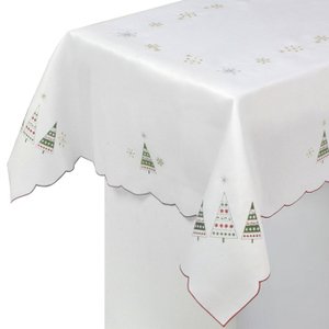 Toalha para Mesa Natalino Branco - 1x200x140cm Prime Home Decor 37244