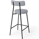 Ver imagem 7 de Kit 06 Banquetas Baixa para Cozinha Sala de Jantar Bar Bancada Milão L02 Bouclê Cinza - lyam decor L