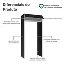 Ver imagem 3 de Porta-geladeira 103 Cm 1 Porta Basculante Preto/branco/preto Glamy Madesa