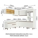 Ver imagem 4 de Armário de Cozinha Completa de Canto 452cm Branco Reims Madesa 01
