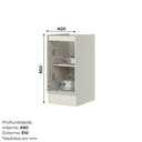 Ver imagem 3 de Balcão 01 Porta 40cm Fineze C652 Fendi Ii - Henn