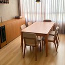 Ver imagem 2 de Mesa de Jantar Retangular 190x90cm Cedry Madeira Liptus Castanho Claro - Sallar Home