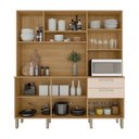 Ver imagem 3 de Armário de Cozinha Compacta Mdf 6 Portas Italia Plus - Freijó/soft