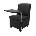 Ver imagem 6 de Ciranda Cadeira para Manicure com Mesa Regulável, Gaveta e Rodízios - Preto