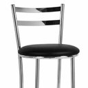 Ver imagem 4 de Kit 2 Banquetas Altas de Aço com Assento Estofado Multimóveis CR50314 Cromado/Preto