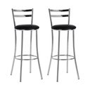 Ver imagem 1 de Kit 2 Banquetas Altas de Aço com Assento Estofado Multimóveis CR50314 Cromado/Preto