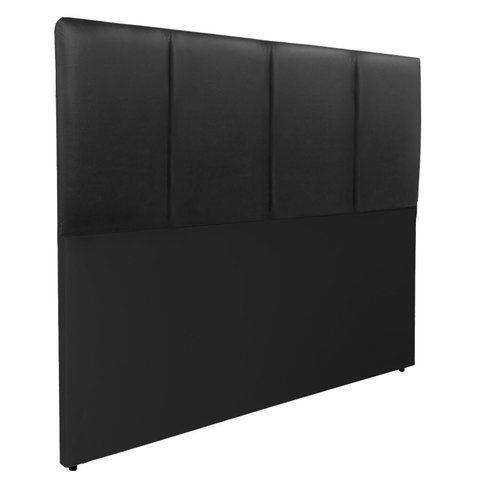 Cabeceira Modular Cama Box Estofada Luxo Corino Rbl:solteiro Tradicional/preto