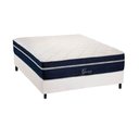 Ver imagem 1 de Cama Box Casal: Colchão Molas Ensacadas Polar Garnet + Base Crc Courano White (138x188)