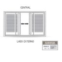 Ver imagem 5 de Janela Veneziana de Correr Central 6 Folhas sem Grade Alumínio 100cmx150cm Riobras