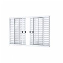 Ver imagem 2 de Janela Veneziana de Correr Central 6 Folhas sem Grade Alumínio 100cmx150cm Riobras