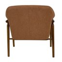 Ver imagem 5 de Kit 02 Poltronas Luna Base Madeira Poliéster Bouclé Terracota - Nexta Casa