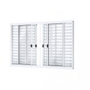 Ver imagem 2 de Janela Veneziana de Correr Central 6 Folhas com Grade Alumínio 100cmx120cm Riobras