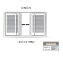 Ver imagem 4 de Janela Veneziana Correr Central 6 Folhas com Grade Alumínio Branco 100cmx150cm Riobras