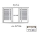 Ver imagem 4 de Janela Veneziana de Correr Central 6 Folhas com Grade Alumínio 100cmx150cm Riobras