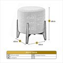 Ver imagem 3 de Puff Banqueta Thor Luxo Madeira Maciça Castellar Móbile Corino Caramelo