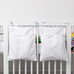 Porta Fralda Realtha para Berço Fustão - Branco