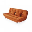 Ver imagem 4 de Sofá Cama Versátil 3 Lugares Império Reclinável Casal Pés de Alumínio Suede Terracota 174