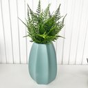 Ver imagem 2 de Vaso centro de mesa grande alto relevo moderno verde menta