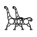 Ver imagem 1 de Par Pé de Banco Praça Jardim S12 Réguas em Ferro Fundido