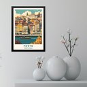 Ver imagem 2 de Quadro Decorativo Porto - Portugal 33x24cm - com Vidro:moldura Branca