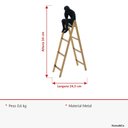 Ver imagem 7 de Escultura Decorativa de Metal Dourado 33x27x27cm Estátua Enfeite Sala Estante