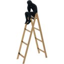 Ver imagem 1 de Escultura Decorativa de Metal Dourado 33x27x27cm Estátua Enfeite Sala Estante