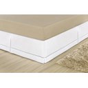 Ver imagem 1 de Saia Box para Cama Casal Queen Tecido 100% Algodão Branca