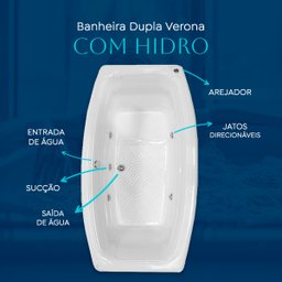 Banheira Dupla Colinas com Hidro - 127v - 4