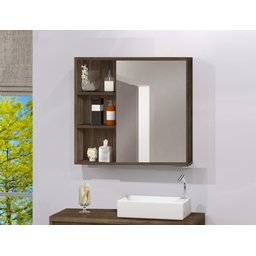 Espelho para Banheiro C/ Porta e Prateleiras Interna 60 cm - 2